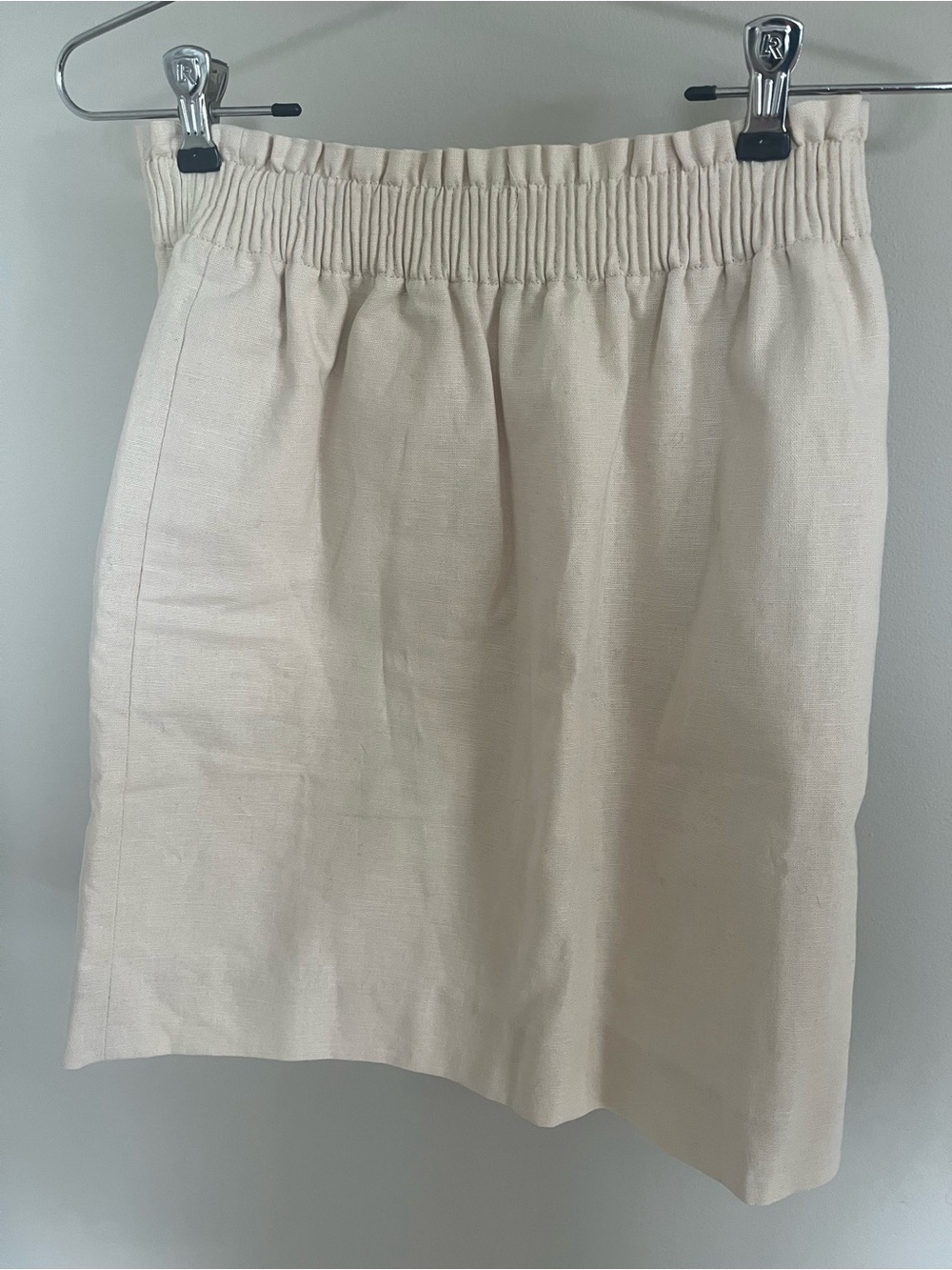 J. Crew Cream Elastic-Waist Mini Skirt - NWT